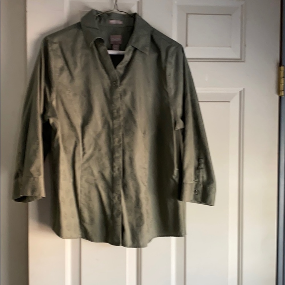 Wrinkle resistant blouse.
